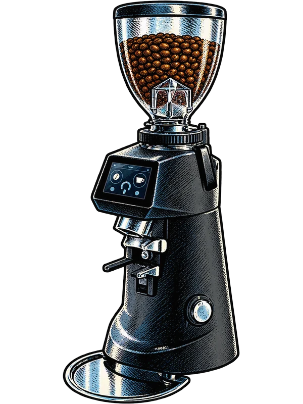 Illustration of the Fiorenzato F83 E Pro grinder