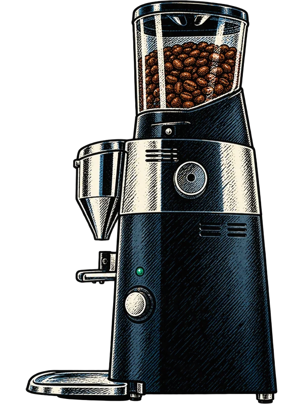 Illustration of the Mazzer Kold S Electronic grinder