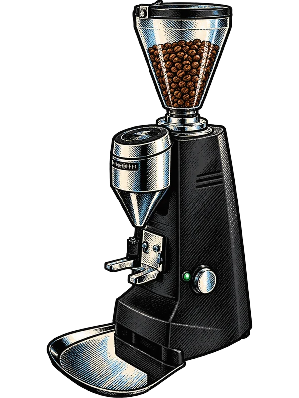 Illustration of the Mazzer Super Jolly V Electronic grinder