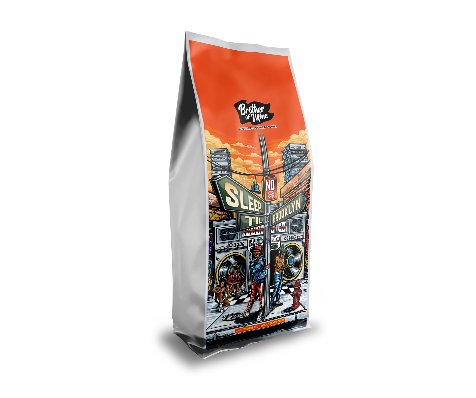 No Sleep Till Brooklyn 1kg coffee bag front