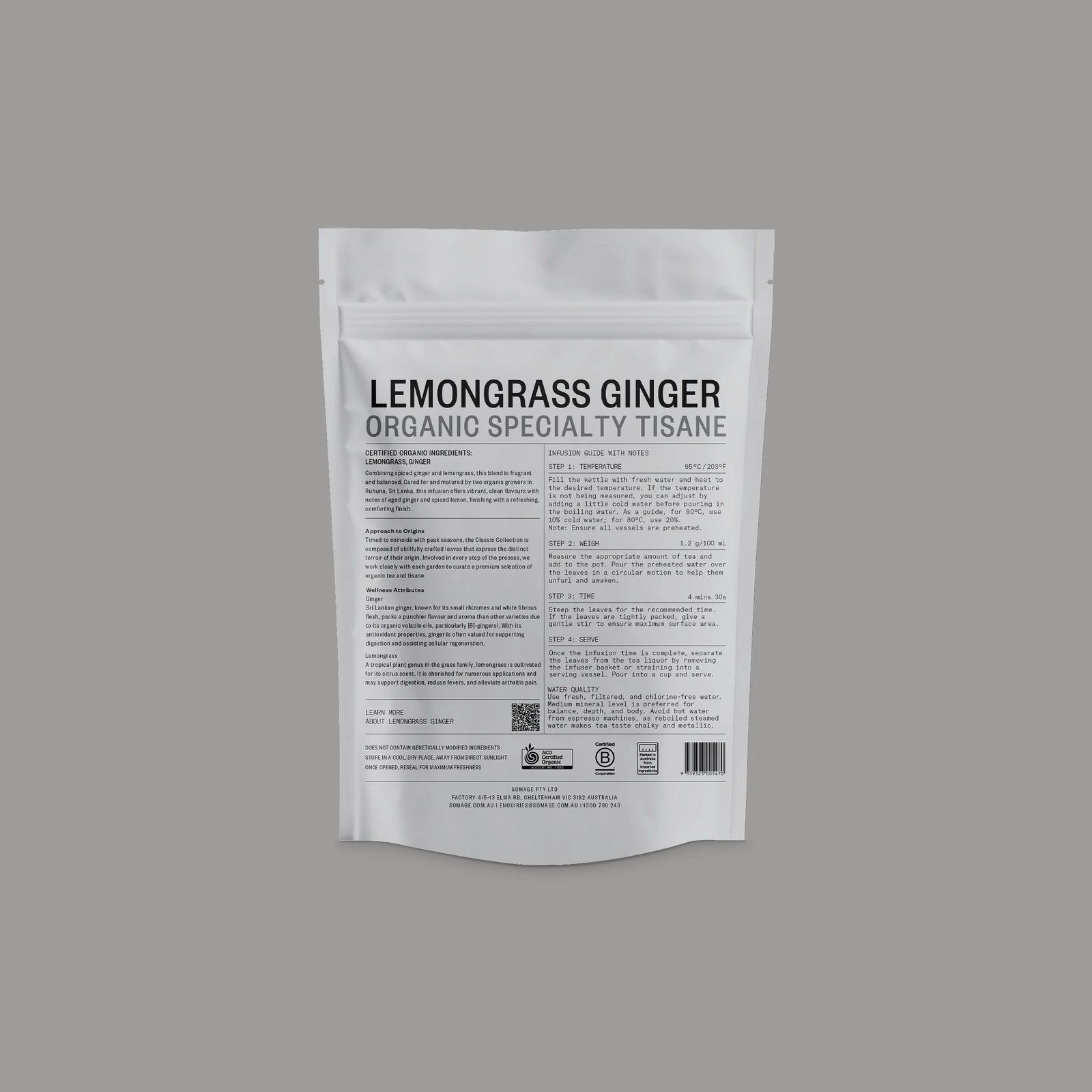 Lemongrass and ginger loose leaf tea 200g by Brother of Mine - image 2
