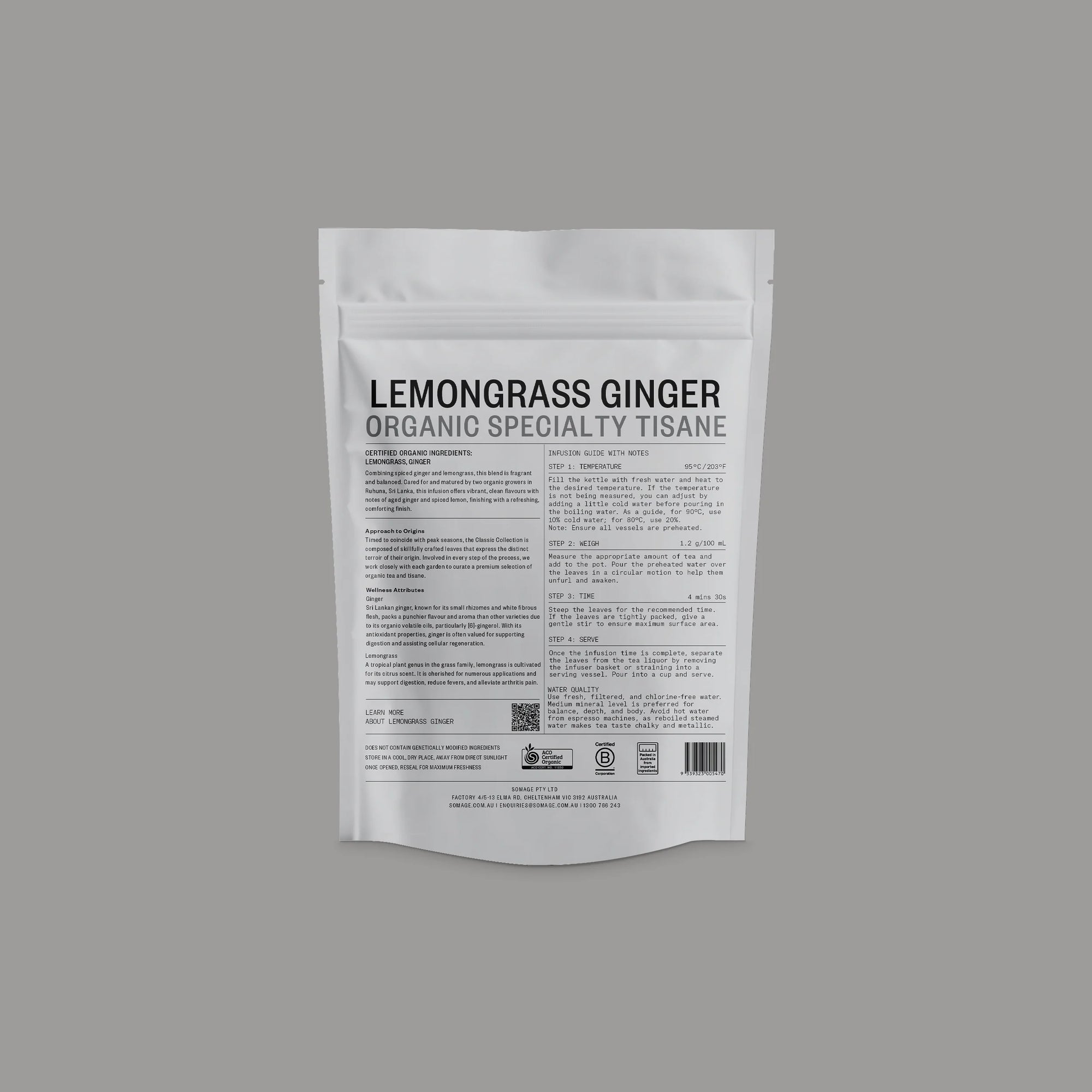 Lemongrass and ginger loose leaf tea 200g by Brother of Mine - image 2