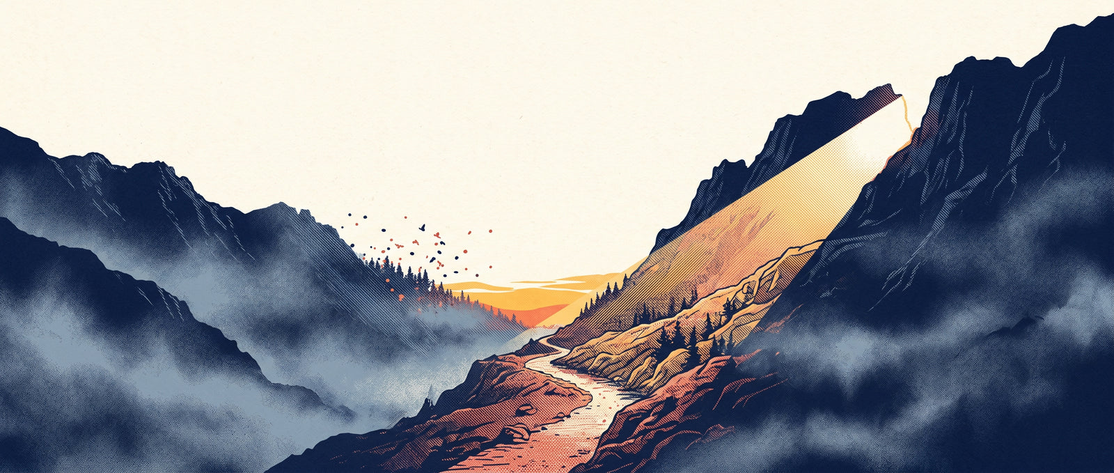 First Light blog hero - dawn revealing path