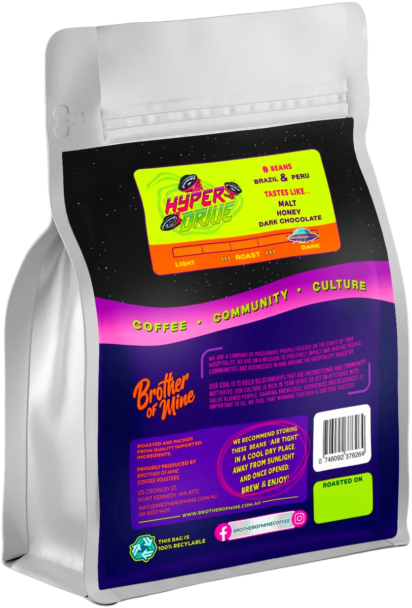 Hyperdrive 250g bag, back
