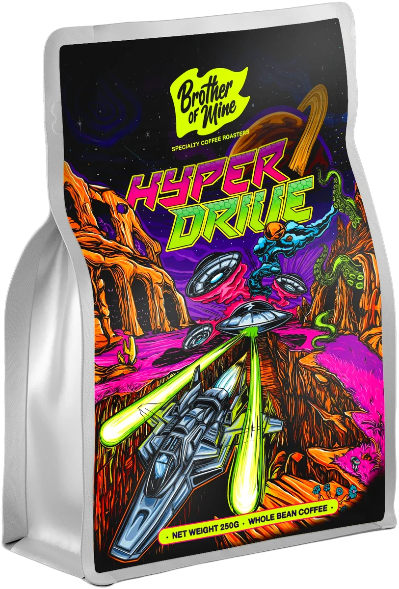 Hyperdrive 250g bag, front