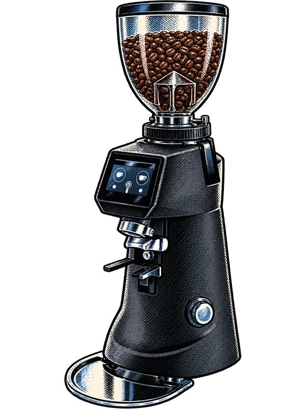 Illustration of the Fiorenzato F71 EK Pro grinder
