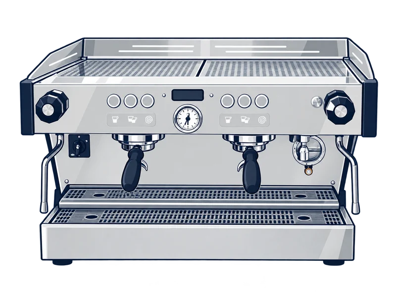 Illustration of the La Marzocco Linea PB X two group espresso machine